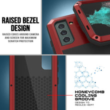 Charger l&#39;image dans la galerie, Galaxy S22+ Plus Metal Case, Heavy Duty Military Grade Rugged Armor Cover [Red] 

