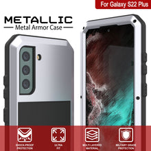 Charger l&#39;image dans la galerie, Galaxy S22+ Plus Metal Case, Heavy Duty Military Grade Rugged Armor Cover [White] (Color in image: Neon)
