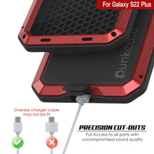 Charger l&#39;image dans la galerie, Galaxy S22+ Plus Metal Case, Heavy Duty Military Grade Rugged Armor Cover [Red] (Color in image: Gold)

