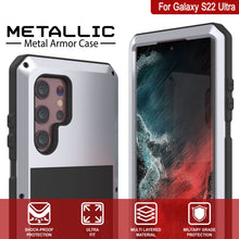 Charger l&#39;image dans la galerie, Galaxy S22 Ultra Metal Case, Heavy Duty Military Grade Rugged Armor Cover [White] (Color in image: Neon)
