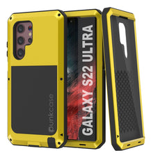 Charger l&#39;image dans la galerie, Galaxy S22 Ultra Metal Case, Heavy Duty Military Grade Rugged Armor Cover [Neon] (Color in image: Neon)
