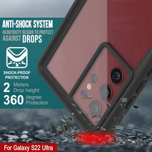 Galaxy S22 Ultra Water/ Shock/ Snowproof [Extreme Series] Slim Screen Protector Case [Red] (Color in image: Purple)