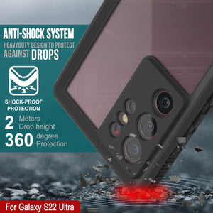 ANTI-SHOCK SYSTEM HEAVYDUTY DESIGN TO PROTECT AGAINST DROPS i SHOCK-PROOF PROTECTION Meters 4 Drop height t e 36 degree Protection (9 2 2. a p 2 2 ES SSS Se ae 7 For Galaxy S22 ee +223 ev (Color in image: white)