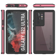 Charger l&#39;image dans la galerie, Galaxy S22 Ultra Waterproof Case PunkCase Ultimato Pink Thin 6.6ft Underwater IP68 Shock/Snow Proof [Pink] (Color in image: purple)
