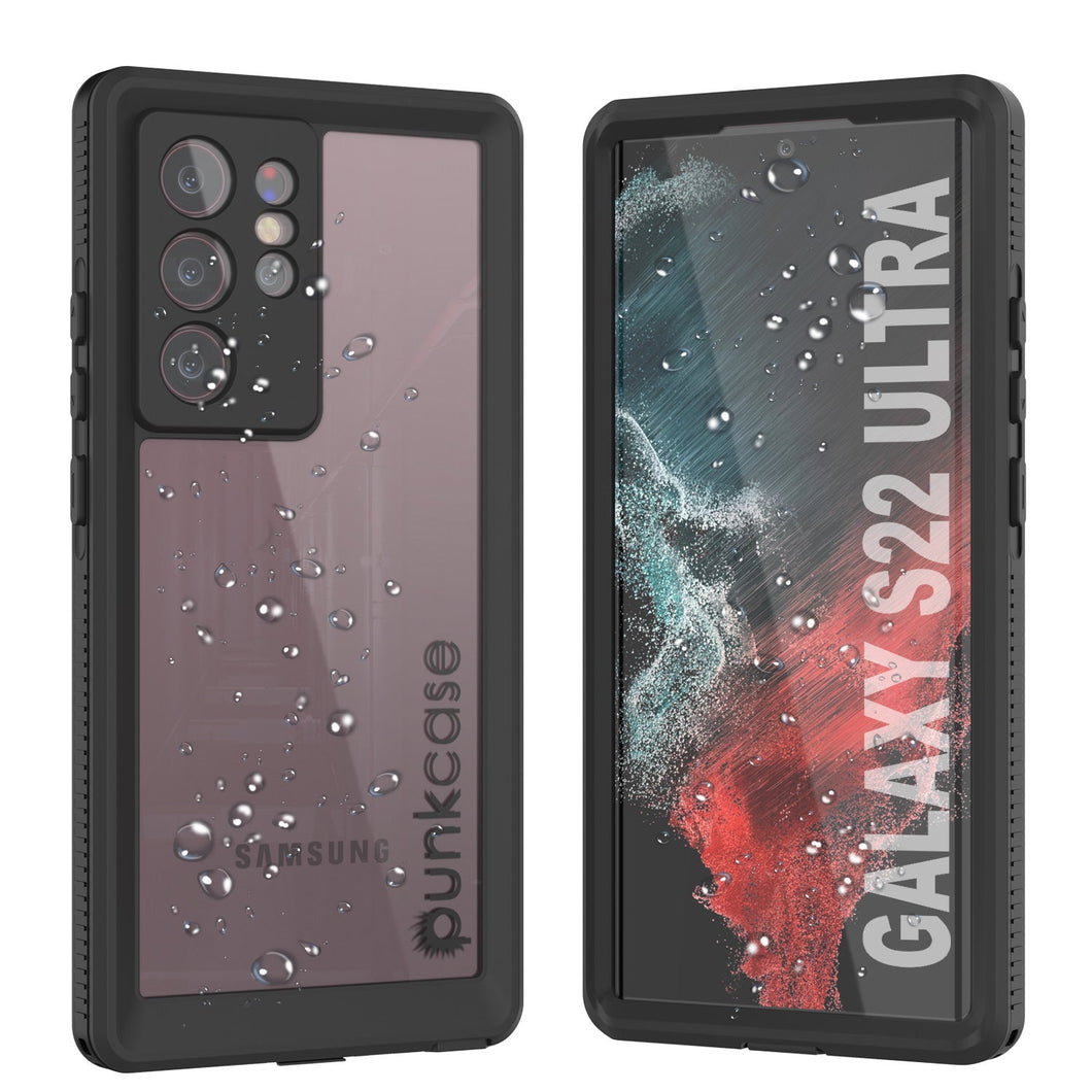 Coque étanche Galaxy S22 Ultra PunkCase Ultimato claire et mince, 6,6 pieds sous l'eau, résistance IP68 aux chocs et à la neige [transparente].