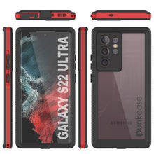 Charger l&#39;image dans la galerie, Galaxy S22 Ultra Waterproof Case PunkCase Ultimato Red Thin 6.6ft Underwater IP68 Shock/Snow Proof [Red] (Color in image: purple)
