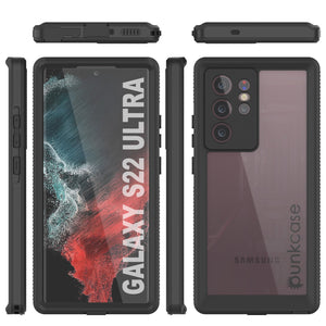 Coque étanche Galaxy S22 Ultra PunkCase Ultimato claire et mince, 6,6 pieds sous l'eau, résistance IP68 aux chocs et à la neige [transparente].