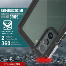 Charger l&#39;image dans la galerie, Galaxy S22 Waterproof Case, Punkcase Ultimato White Thin 6.6ft Underwater IP68 Shock/Snow Proof [White] (Color in image: black)
