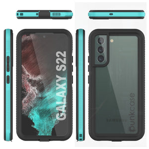 Galaxy S22 Waterproof Case PunkCase Ultimato Teal Thin 6.6ft Underwater IP68 Shock/Snow Proof [Teal] (Color in image: purple)