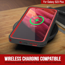 Charger l&#39;image dans la galerie, Coque protectrice fine [série extrême] pour Galaxy S23+ Plus étanche/ résistante aux chocs/ à la neige [rouge] avec film de protection d&#39;écran.
