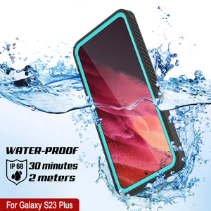 Coque de protection d'écran Galaxy S23+ Plus étanche/anti-chocs/anti-neige [série extrême] [Teal]