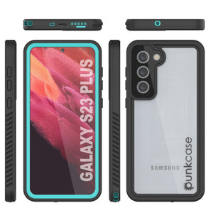 Coque de protection d'écran Galaxy S23+ Plus étanche/anti-chocs/anti-neige [série extrême] [Teal]