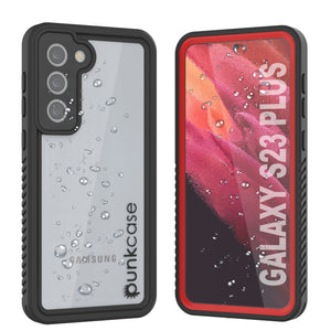 Coque protectrice fine [série extrême] pour Galaxy S23+ Plus étanche/ résistante aux chocs/ à la neige [rouge] avec film de protection d'écran.