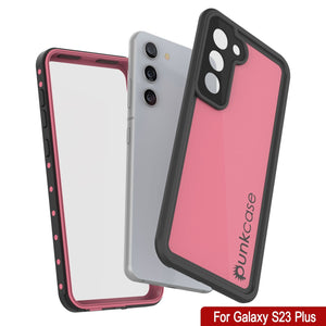 Étui étanche Galaxy S23+ Plus PunkCase StudStar rose mince 6,6 pieds de profondeur IP68 résistant aux chocs/neige