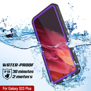 Coque étanche Galaxy S23+ Plus PunkCase StudStar Violet fine 6,6 pieds prévisionnelle IP68 antichoc/neige