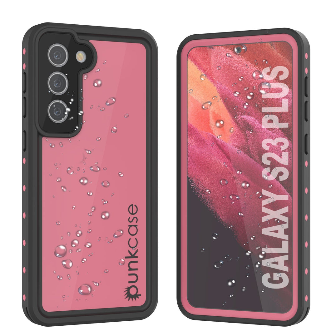 Étui étanche Galaxy S23+ Plus PunkCase StudStar rose mince 6,6 pieds de profondeur IP68 résistant aux chocs/neige