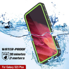 Load image into Gallery viewer, Coque étanche Galaxy S23+ Plus PunkCase StudStar vert clair mince de 6,6 pieds sous l&#39;eau résistante aux chocs IP68.
