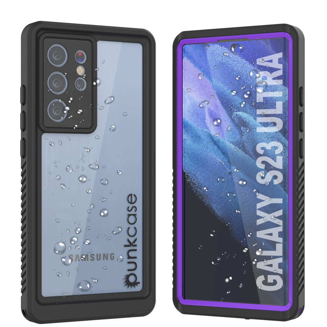 Galaxy S23 Ultra Coque protectrice antichoc/étanche [Série extrême] Slim protecteur d'écran [violet]