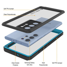 Charger l&#39;image dans la galerie, Coque Slim [Bleu Clair] pour Galaxy S23 Ultra - Étanche/ Résistante aux Chocs/ à la Neige/ à la Saleté [Série Extrême]
