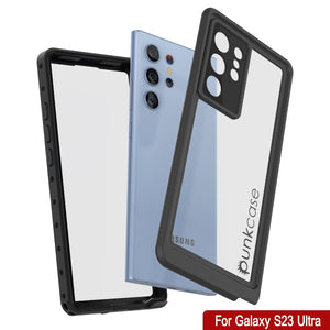 Étui étanche Galaxy S23 Ultra PunkCase StudStar Clear Thin 6.6ft résistant à l'eau IP68 étanche / antichoc / neige.