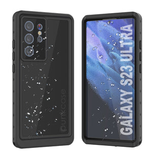Coque étanche Galaxy S23 Ultra, PunkCase StudStar Noir, fine, résistante à l'eau jusqu'à 6,6 pieds, étui IP68 étanche aux chocs et à la neige.
