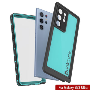 Étui étanche Galaxy S23 Ultra PunkCase StudStar Teal Thin 6,6 pieds IP68 étanche aux chocs / aux intempéries