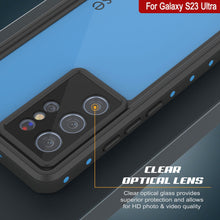 Charger l&#39;image dans la galerie, Étui étanche Galaxy S23 Ultra PunkCase StudStar Light Blue 6,6 pieds mince résistant aux chocs sous l&#39;eau IP68.
