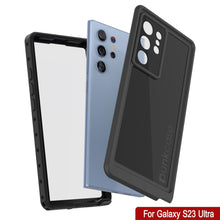 Charger l&#39;image dans la galerie, Coque étanche Galaxy S23 Ultra, PunkCase StudStar Noir, fine, résistante à l&#39;eau jusqu&#39;à 6,6 pieds, étui IP68 étanche aux chocs et à la neige.
