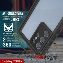 Load image into Gallery viewer, Étui étanche Galaxy S23 Ultra PunkCase StudStar Clear Thin 6.6ft résistant à l&#39;eau IP68 étanche / antichoc / neige.
