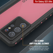 Charger l&#39;image dans la galerie, Étui étanche Galaxy S23 Ultra PunkCase StudStar Rose fin 6,6 pieds sous l&#39;eau IP68 Résistant aux chocs/neige
