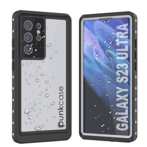 Étui étanche Galaxy S23 Ultra, Punkcase StudStar White Thin 6,6 pieds sous l'eau IP68 antichoc/neige