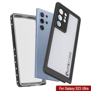 Étui étanche Galaxy S23 Ultra, Punkcase StudStar White Thin 6,6 pieds sous l'eau IP68 antichoc/neige
