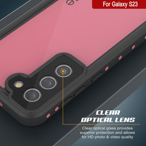 Coque étanche Galaxy S23 PunkCase StudStar Rose fine 6,6ft IP68 Résistant aux chocs/neige sous l'eau.
