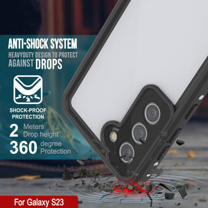 Étui étanche Galaxy S23, Punkcase StudStar Blanc mince, sous-marin jusqu'à 6,6 pieds, IP68 anti-choc/neige