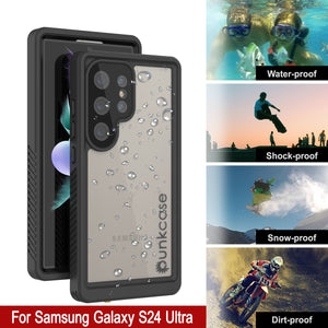 Coque ultra étanche pour Galaxy S24 PunkCase StudStar transparente et fine, 2 m, résistante aux chocs et à la neige, IP68