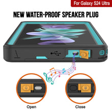 Load image into Gallery viewer, Coque ultra étanche pour Galaxy S24 PunkCase StudStar Teal fine 2 m sous l'eau IP68 résistante aux chocs et à la neige
