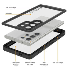 Charger l&#39;image dans la galerie, Coque ultra étanche pour Galaxy S25 PunkCase StudStar transparente fine 2 m sous l&#39;eau IP68 résistante aux chocs et à la neige
