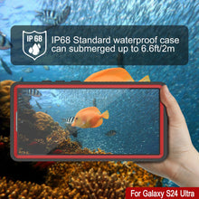 Load image into Gallery viewer, Coque étanche ultra-fine pour Galaxy S24 PunkCase StudStar Red, 2 m, résistante aux chocs et à la neige, IP68

