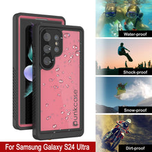 Load image into Gallery viewer, Coque étanche ultra-fine pour Galaxy S24 PunkCase StudStar Rose 2 m IP68 Résistante aux chocs et à la neige
