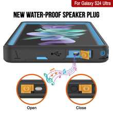 Load image into Gallery viewer, Coque étanche ultra-étanche pour Galaxy S24 PunkCase StudStar Bleu clair Mince 2 m Sous-marine IP68 Antichoc
