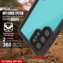 Load image into Gallery viewer, Coque ultra étanche pour Galaxy S24 PunkCase StudStar Teal fine 2 m sous l'eau IP68 résistante aux chocs et à la neige
