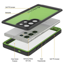 Charger l&#39;image dans la galerie, Coque étanche ultra-légère pour Galaxy S25 PunkCase StudStar Vert clair Mince 2 m Sous-marine IP68 Antichoc
