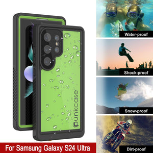 Coque étanche ultra-légère pour Galaxy S25 PunkCase StudStar Vert clair Mince 2 m Sous-marine IP68 Antichoc