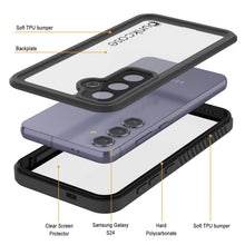 Charger l'image dans la galerie, Coque étanche pour Galaxy S24 PunkCase StudStar transparente et fine, 2 m, résistante aux chocs et à la neige, IP68
