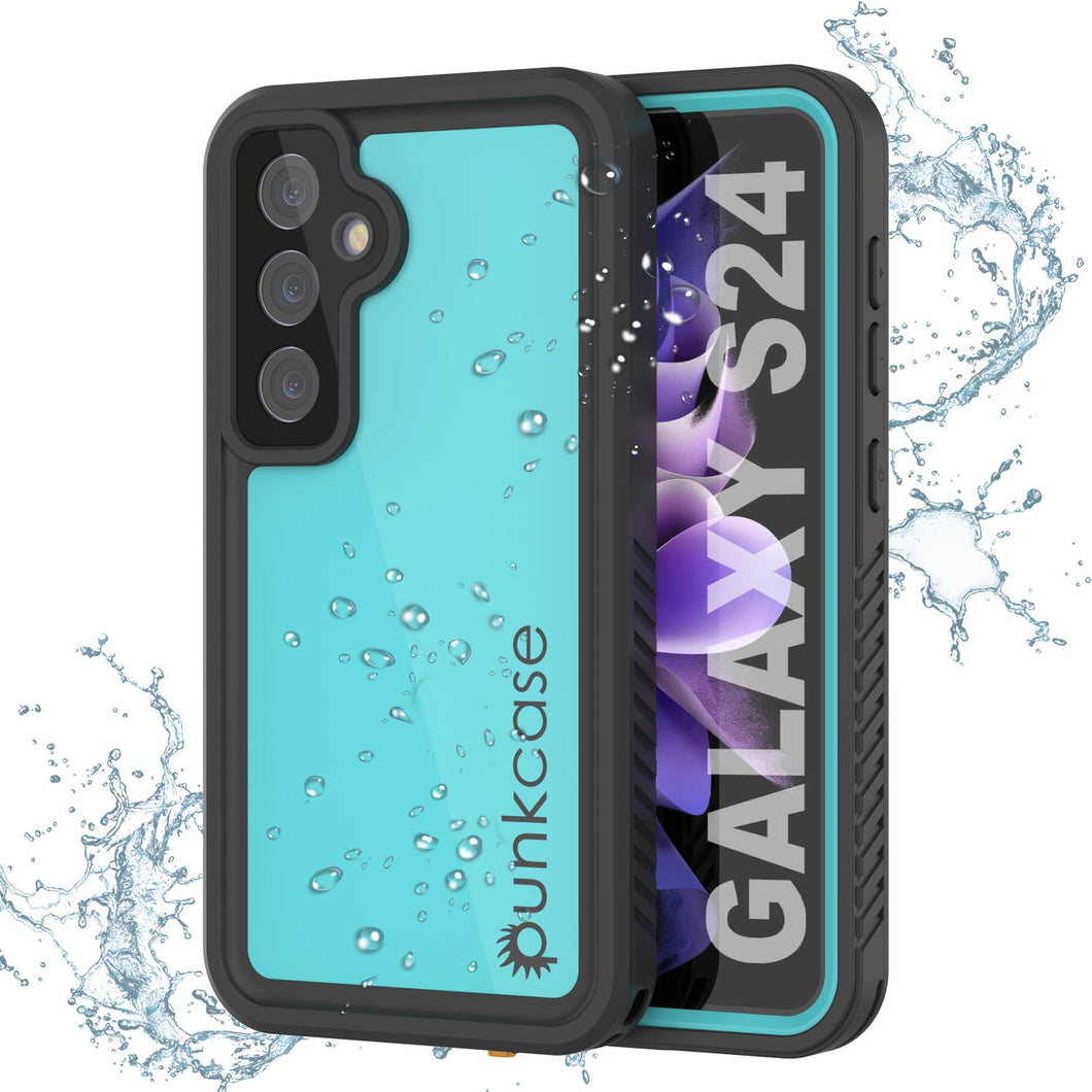 Coque étanche pour Galaxy S25 PunkCase StudStar Teal fine 6,2 pieds sous l'eau IP68 résistant aux chocs et à la neige