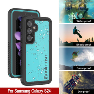 Coque étanche pour Galaxy S25 PunkCase StudStar Teal fine 6,2 pieds sous l'eau IP68 résistant aux chocs et à la neige