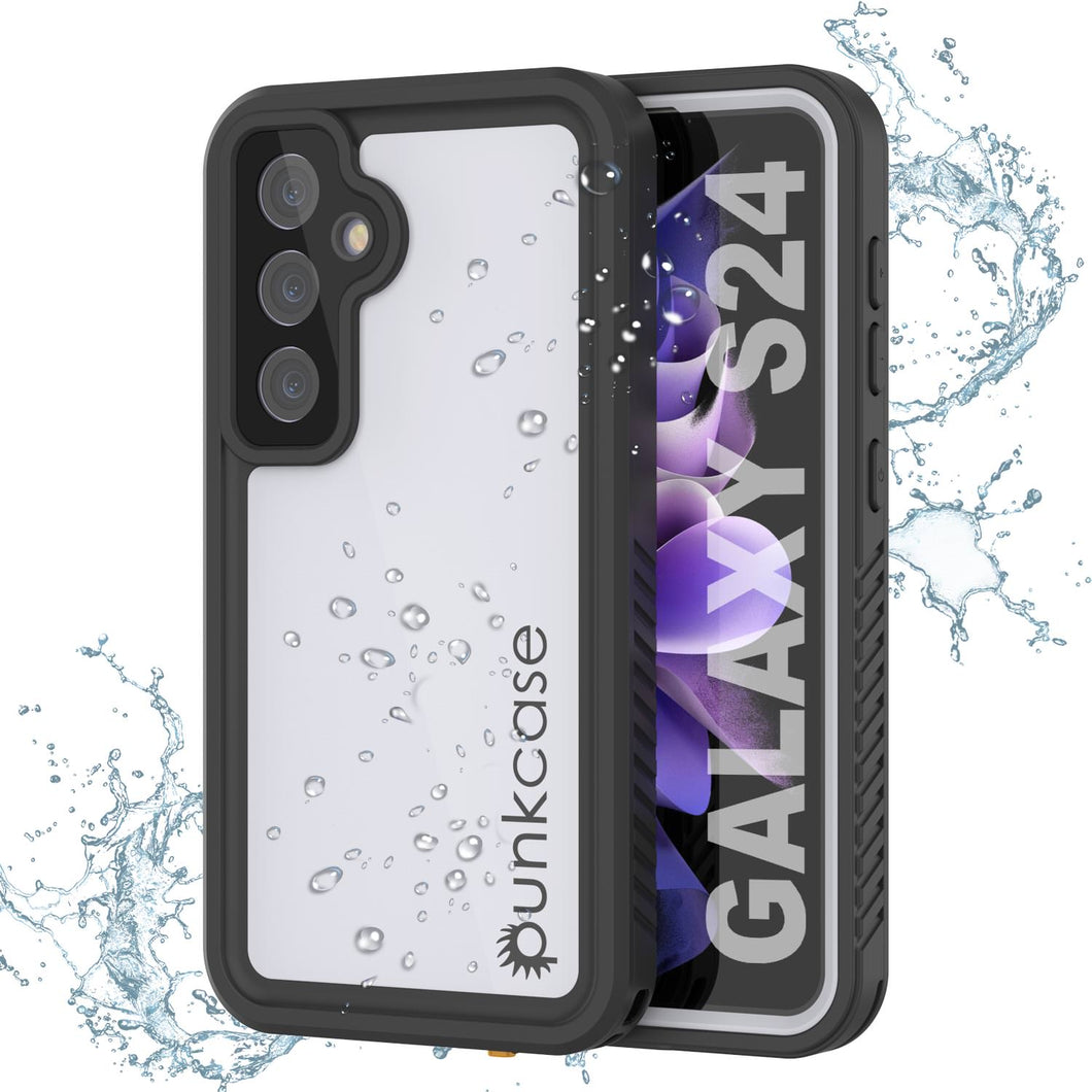 Coque étanche pour Galaxy S25, Punkcase StudStar White Thin 6,2 pieds sous l'eau IP68 résistant aux chocs et à la neige