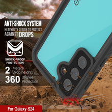 Load image into Gallery viewer, Coque étanche pour Galaxy S25 PunkCase StudStar Teal fine 6,2 pieds sous l&#39;eau IP68 résistant aux chocs et à la neige
