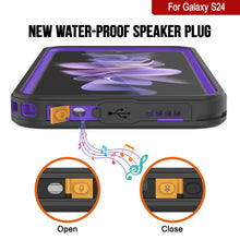 Load image into Gallery viewer, Coque étanche pour Galaxy S25 PunkCase StudStar Violet Mince 6,2 pieds Sous-marine IP68 Résistant aux chocs/à la neige
