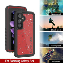 Charger l'image dans la galerie, Coque étanche pour Galaxy S24 PunkCase StudStar Rouge Mince 6,2 pieds Sous-marine IP68 Résistant aux chocs/à la neige
